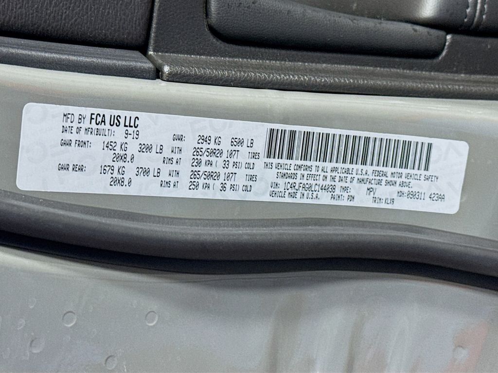 2020 Jeep Grand Cherokee Altitude