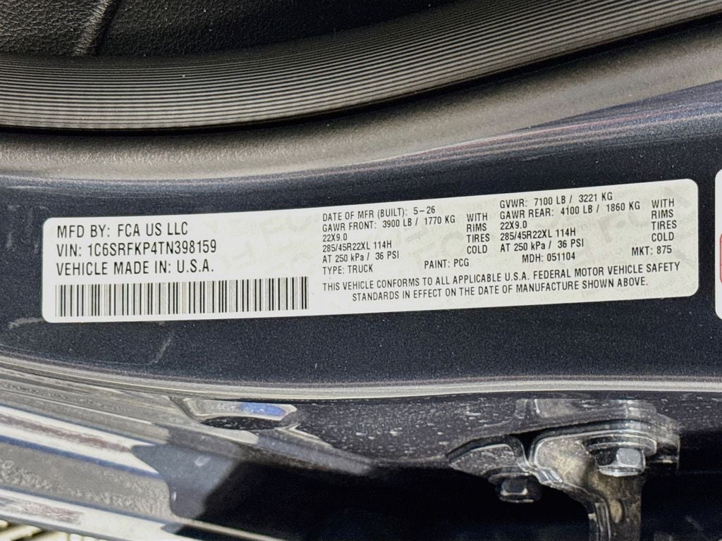 2026 RAM Ram 1500 Tungsten