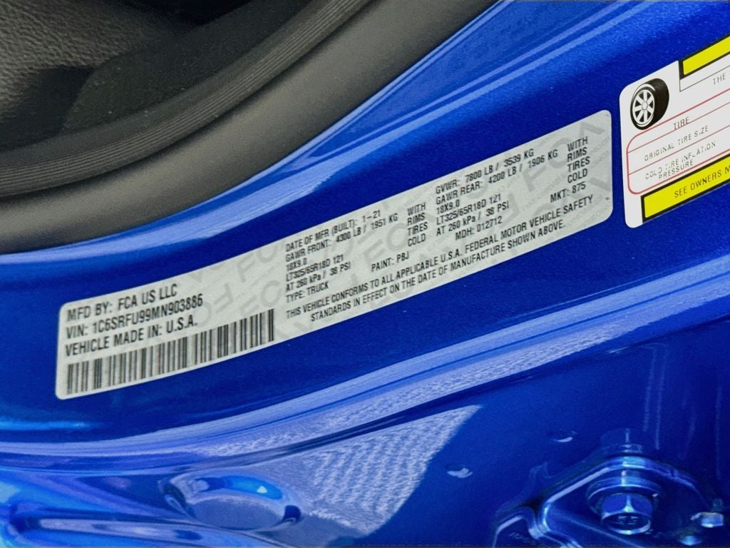 2021 RAM 1500 TRX Crew Cab 4X4 Level II/Pano Roof