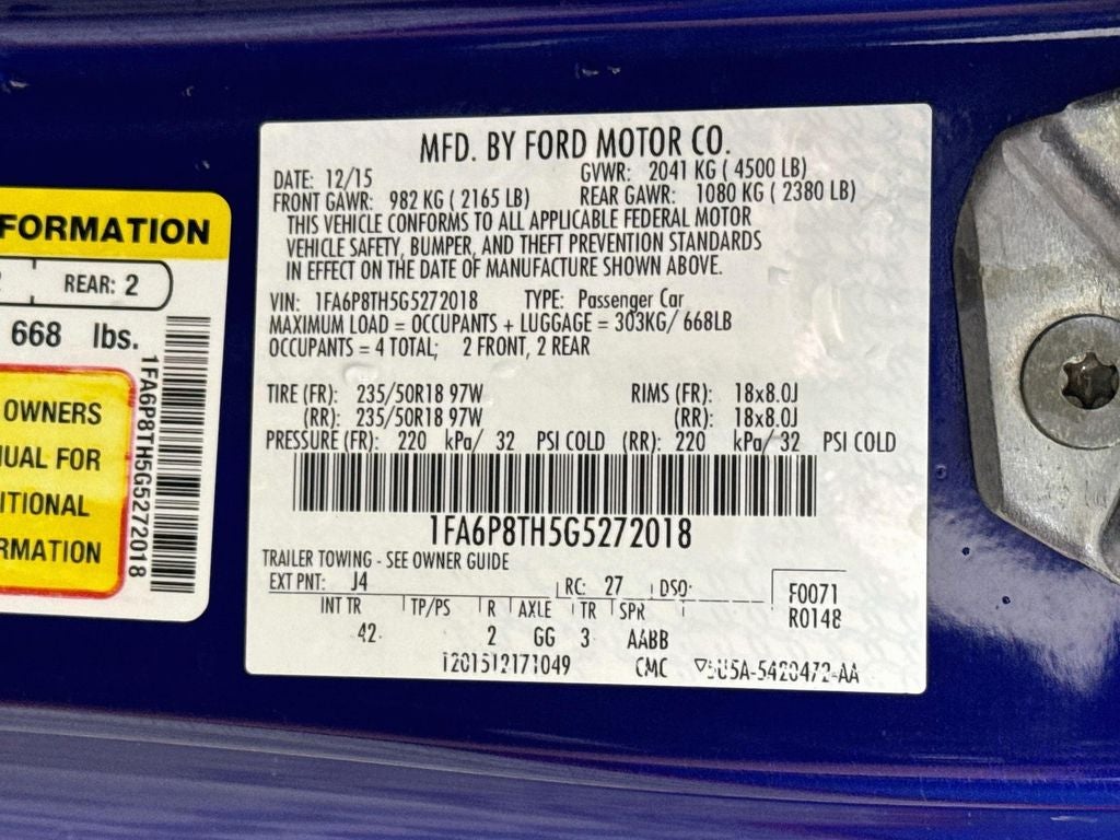 2016 Ford Mustang EcoBoost Premium Premium