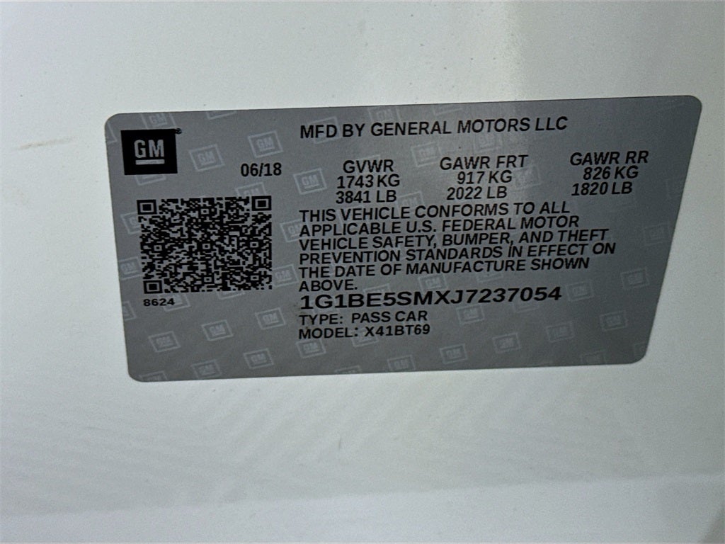 2018 Chevrolet Cruze LT