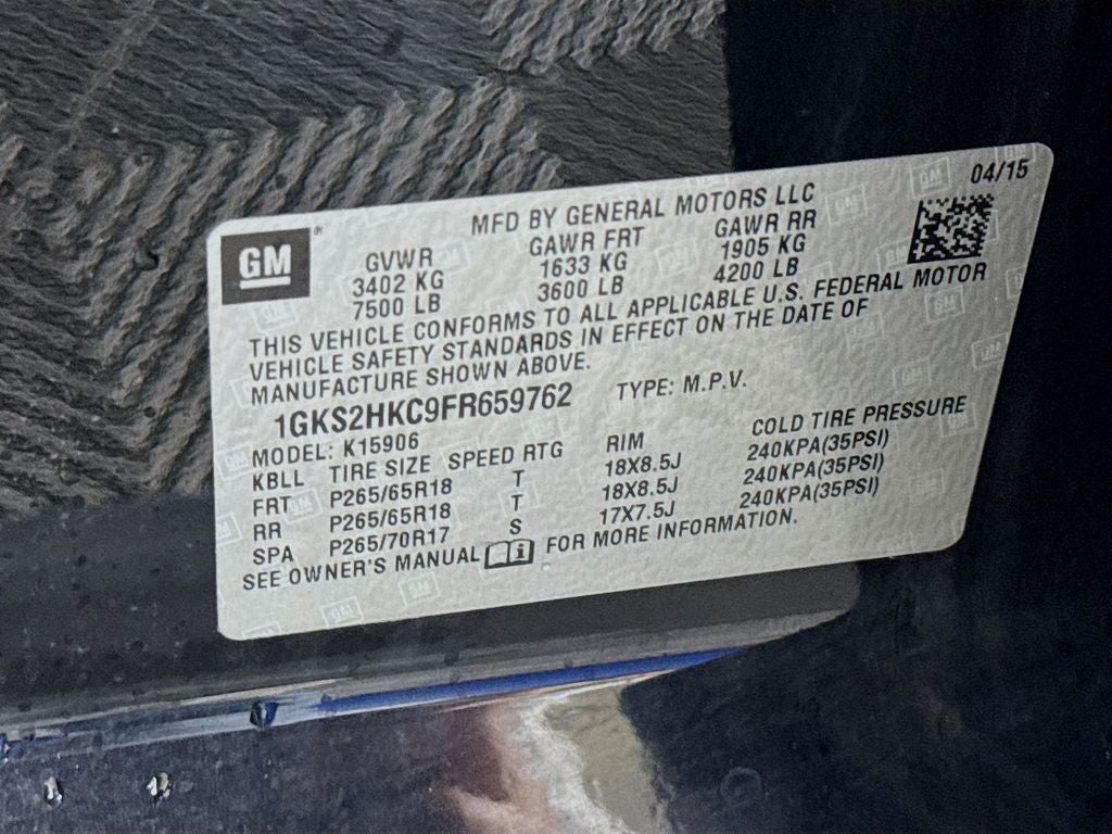 2015 GMC Yukon XL 1500 SLT 1500