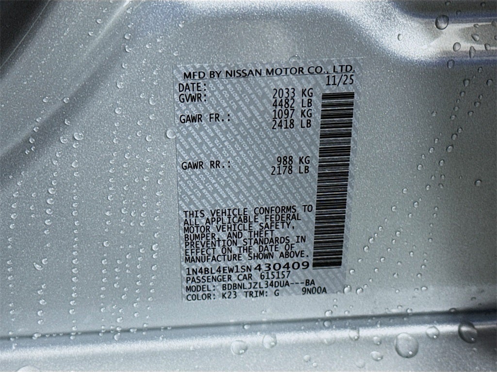 2025 Nissan Altima 2.5 SL AWD