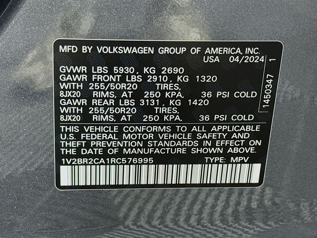 2024 Volkswagen Atlas 2.0T SEL