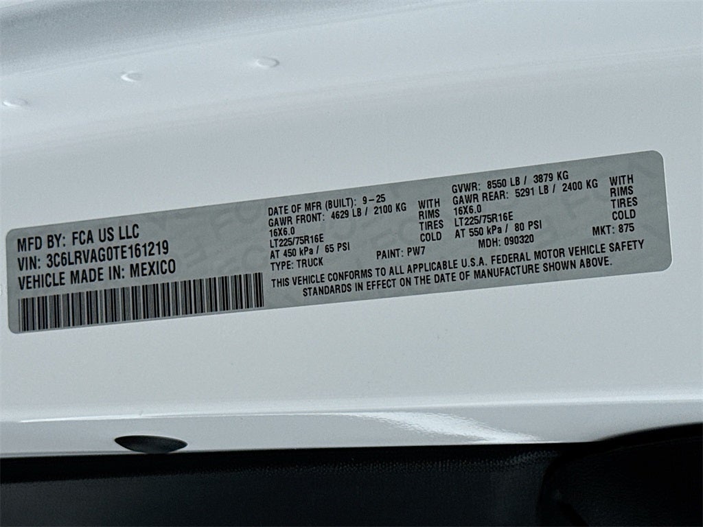 2026 RAM Ram ProMaster Low Roof