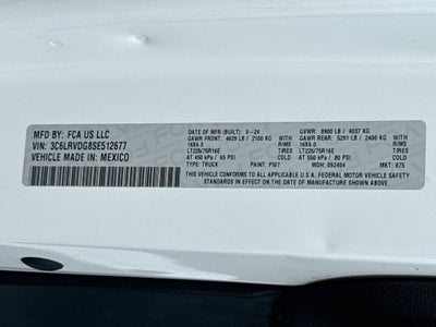 2025 RAM ProMaster 2500 High Roof 159 WB