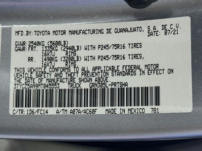 2021 Toyota Tacoma SR5 V6