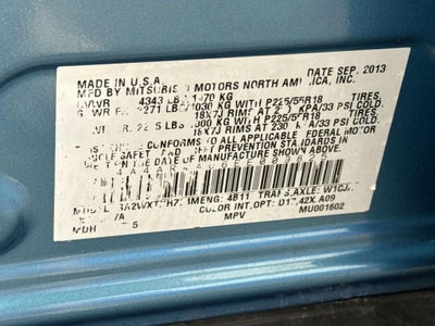 2014 Mitsubishi Outlander Sport SE Premium Pakage