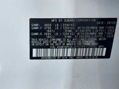 2020 Subaru Outback Touring