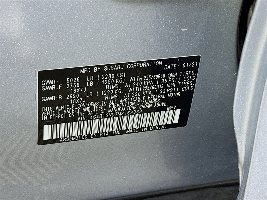 2021 Subaru Outback Limited XT