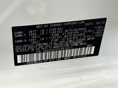 2026 Subaru Crosstrek Sport