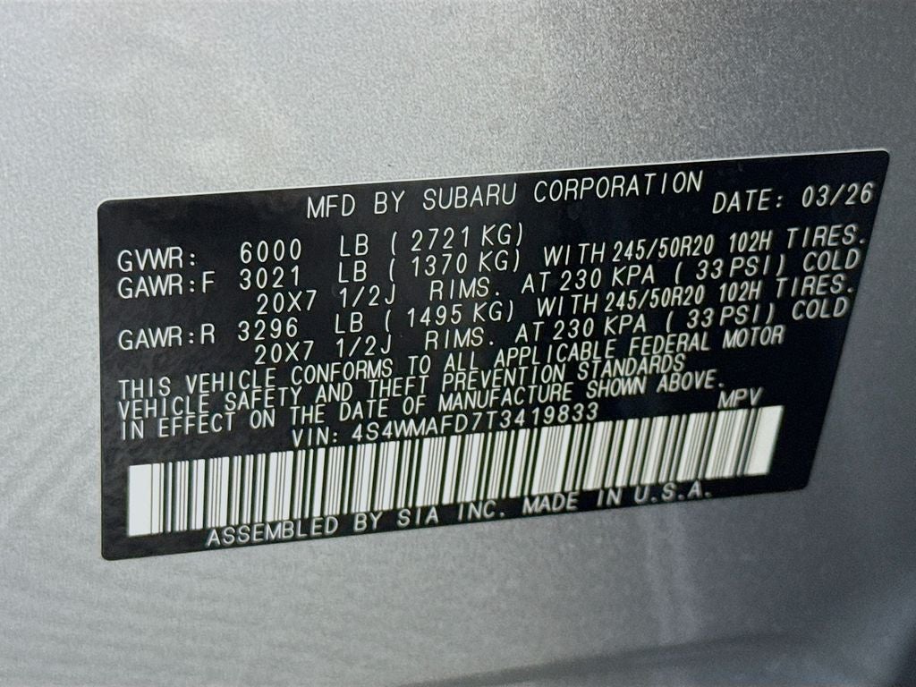 2026 Subaru Ascent Limited