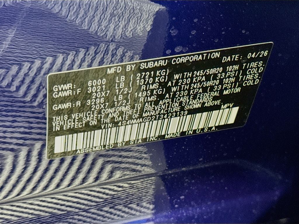 2026 Subaru Ascent Limited