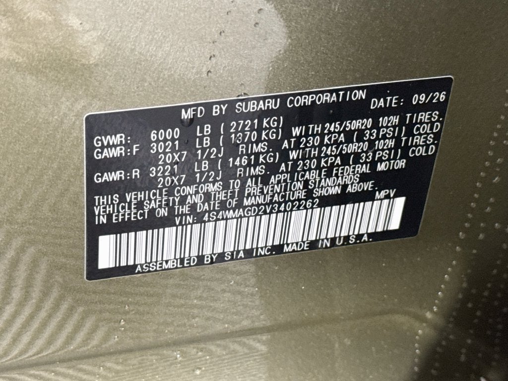 2027 Subaru Ascent Limited