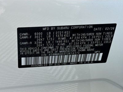 2026 Subaru Ascent Limited