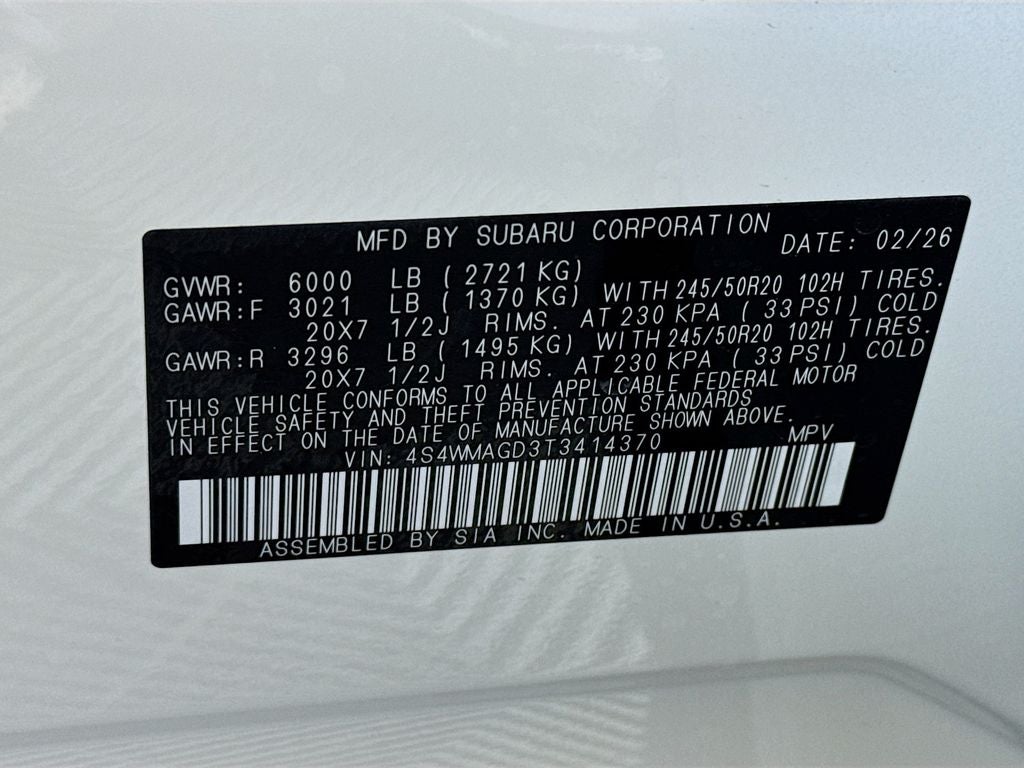 2026 Subaru Ascent Limited