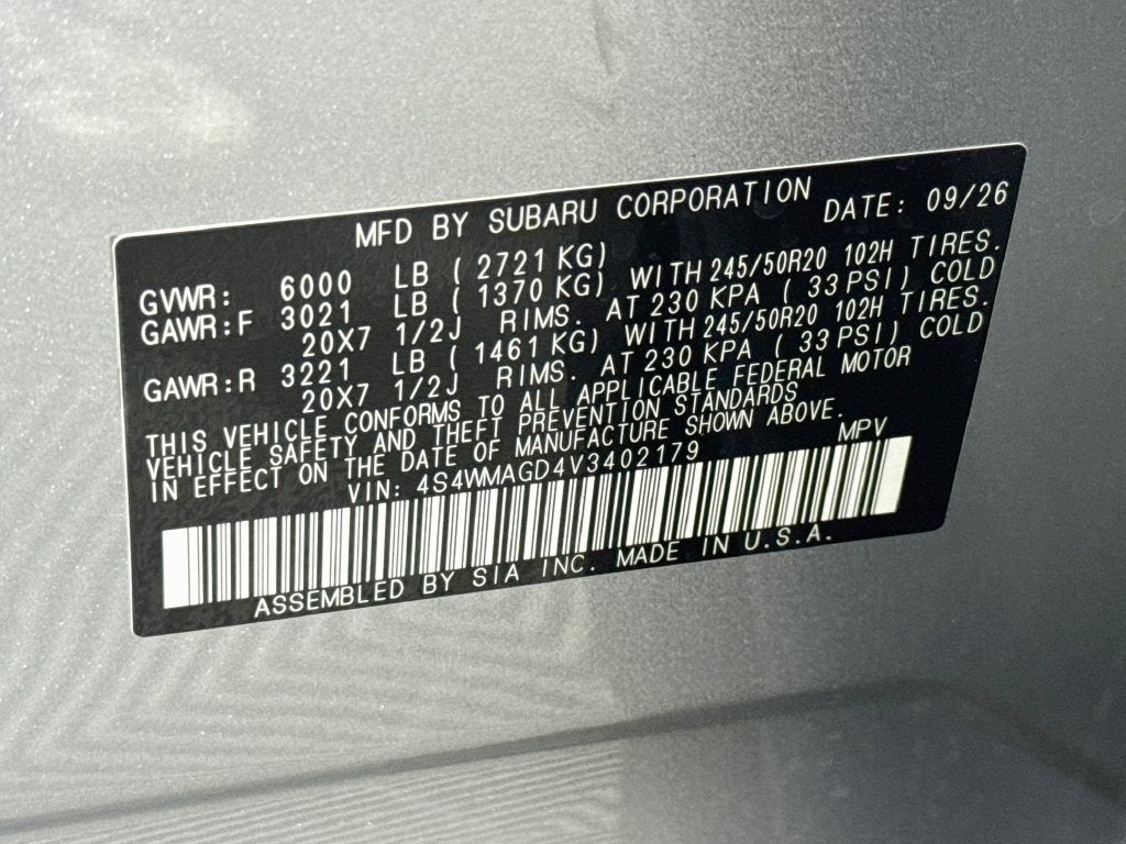 2027 Subaru Ascent Limited