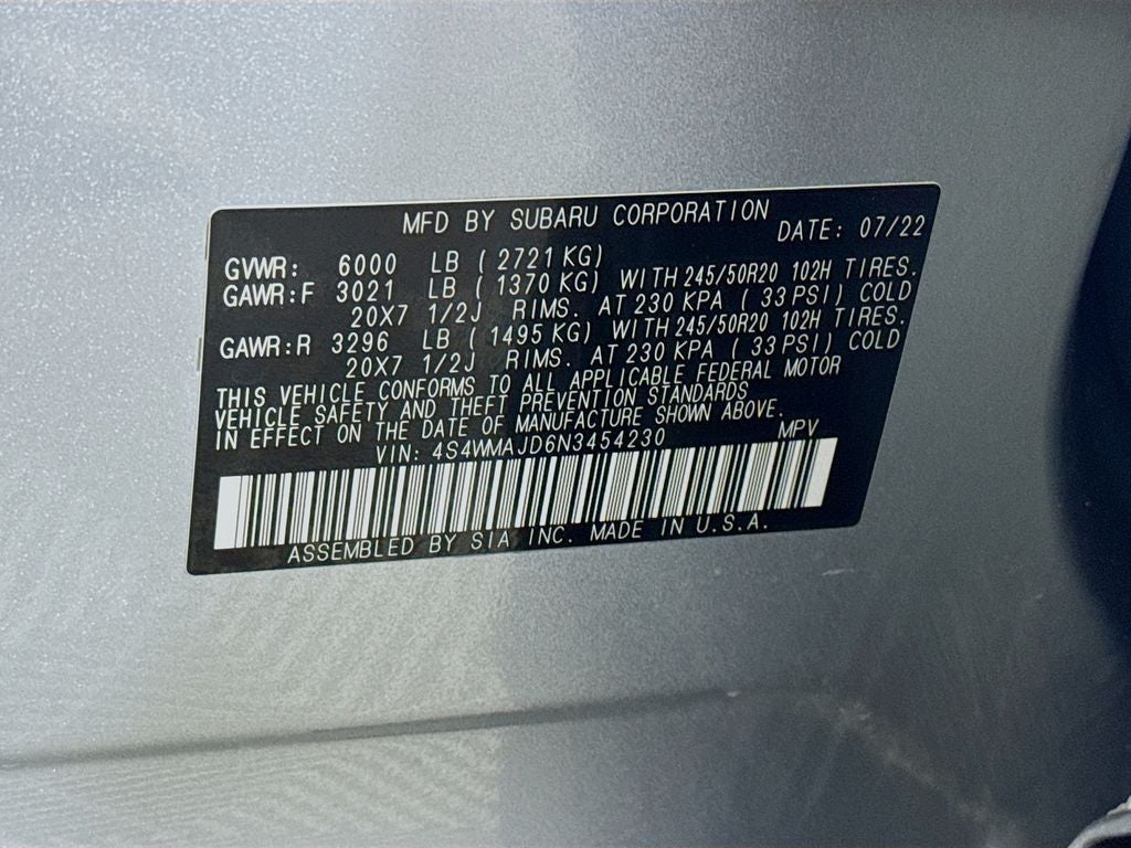 2022 Subaru Ascent Onyx Edition