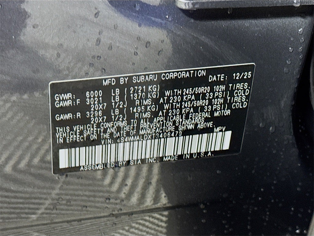 2026 Subaru Ascent Onyx Edition Touring