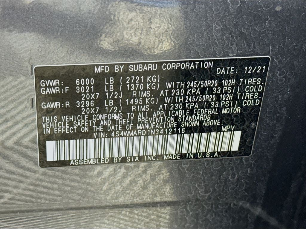 2022 Subaru Ascent Touring