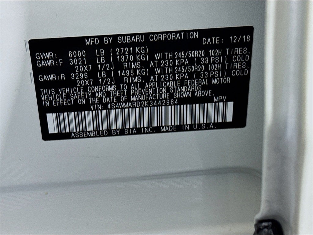 2019 Subaru Ascent Touring