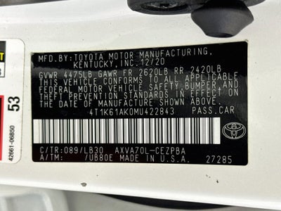 2021 Toyota Camry XSE AUTO (Natl)