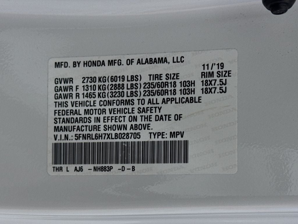 2020 Honda Odyssey EX-L