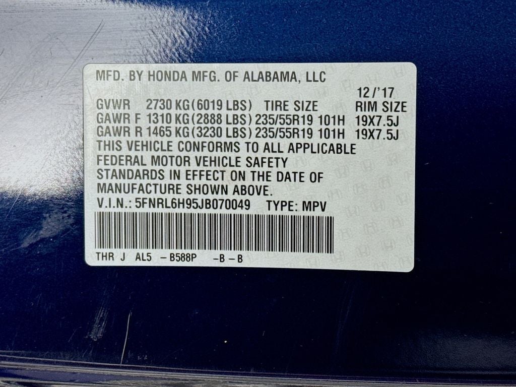 2018 Honda Odyssey Elite
