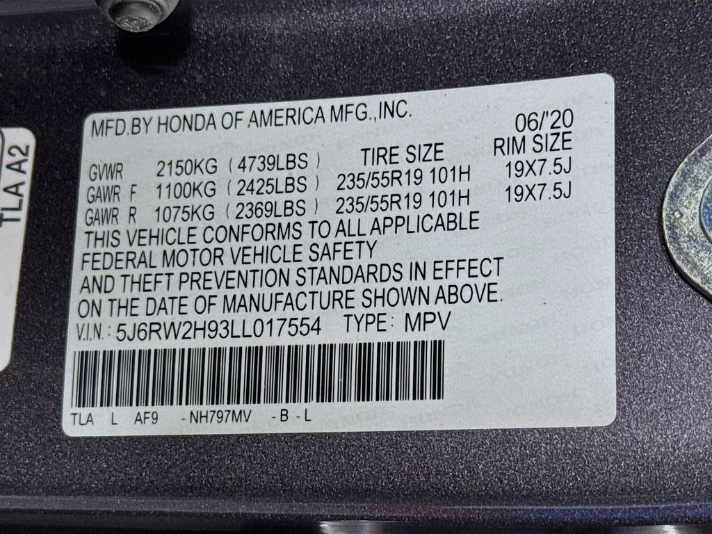 2020 Honda CR-V Touring