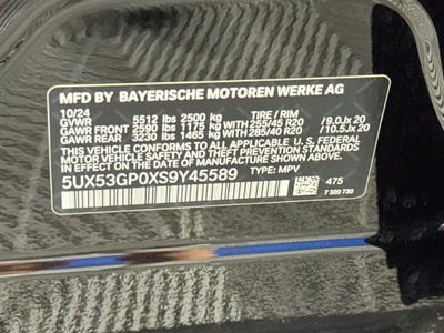 2025 BMW X3 30 xDrive Premium Package