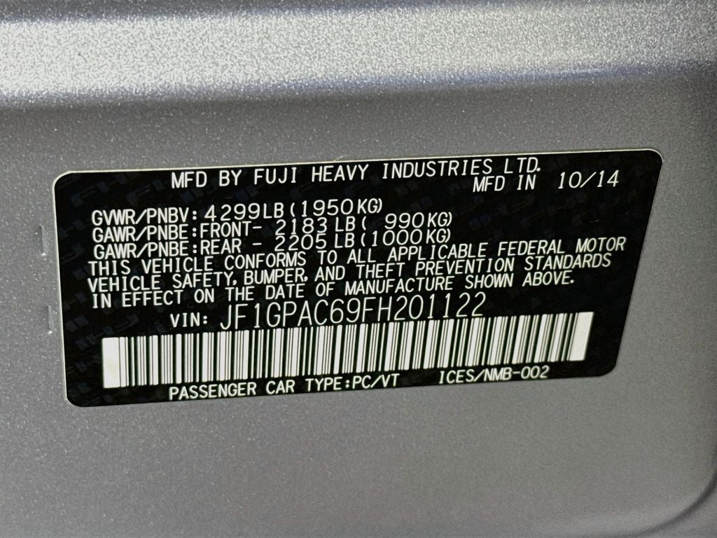 2015 Subaru Impreza 2.0i Premium