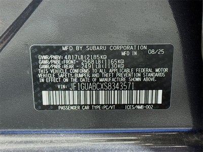 2025 Subaru Impreza Base