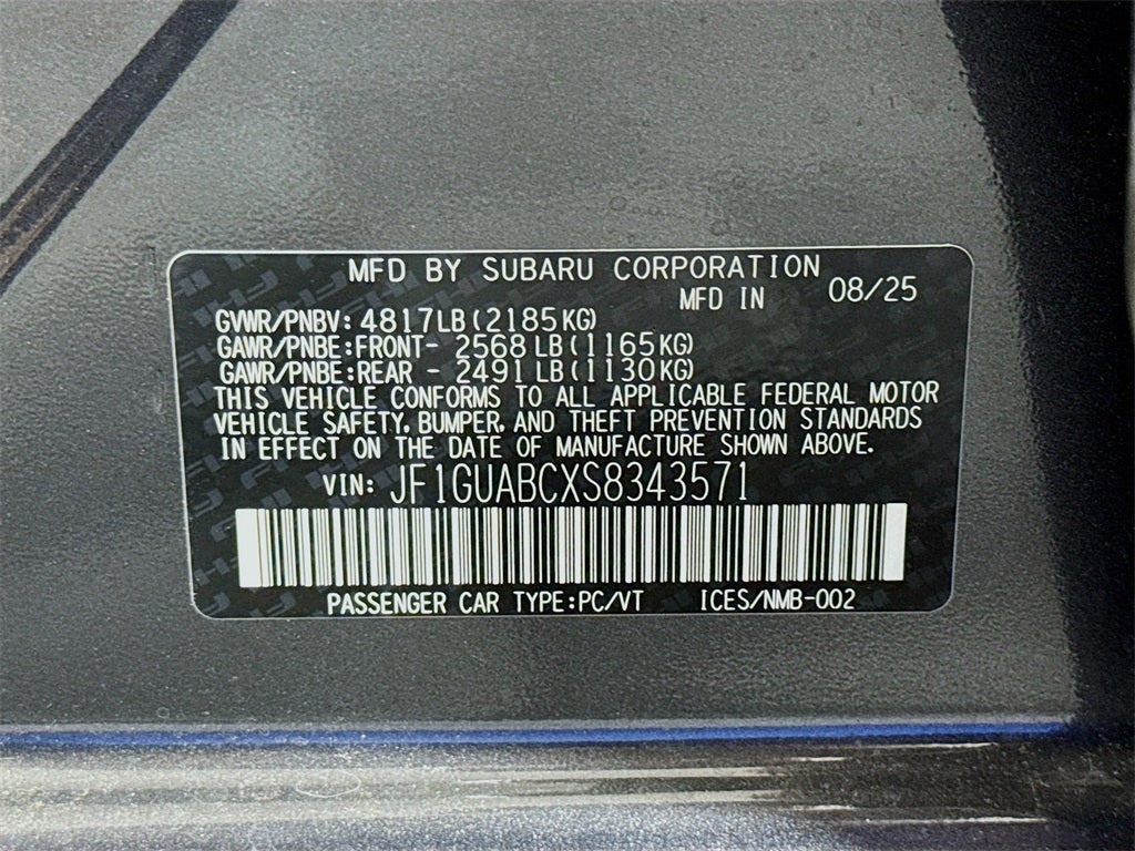 2025 Subaru Impreza Base