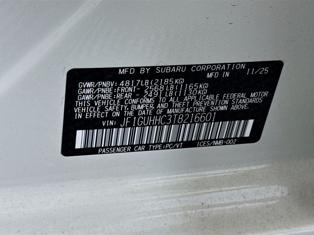 2026 Subaru Impreza 2.5RS