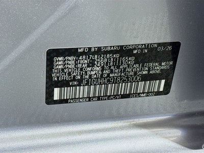 2026 Subaru Impreza 2.5RS