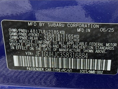 2025 Subaru Impreza 2.5RS