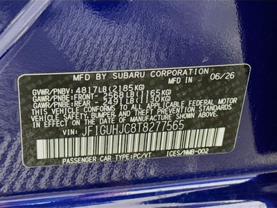 2026 Subaru Impreza 2.5RS