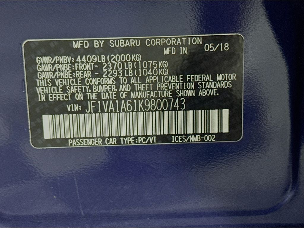 2019 Subaru WRX Base