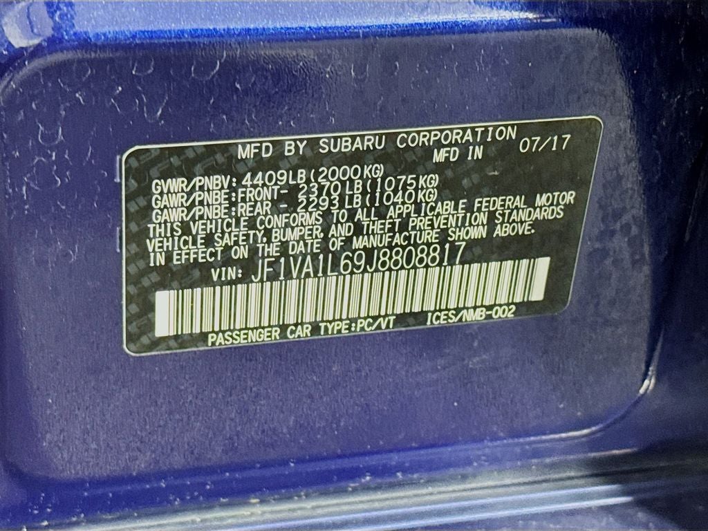 2018 Subaru WRX Limited