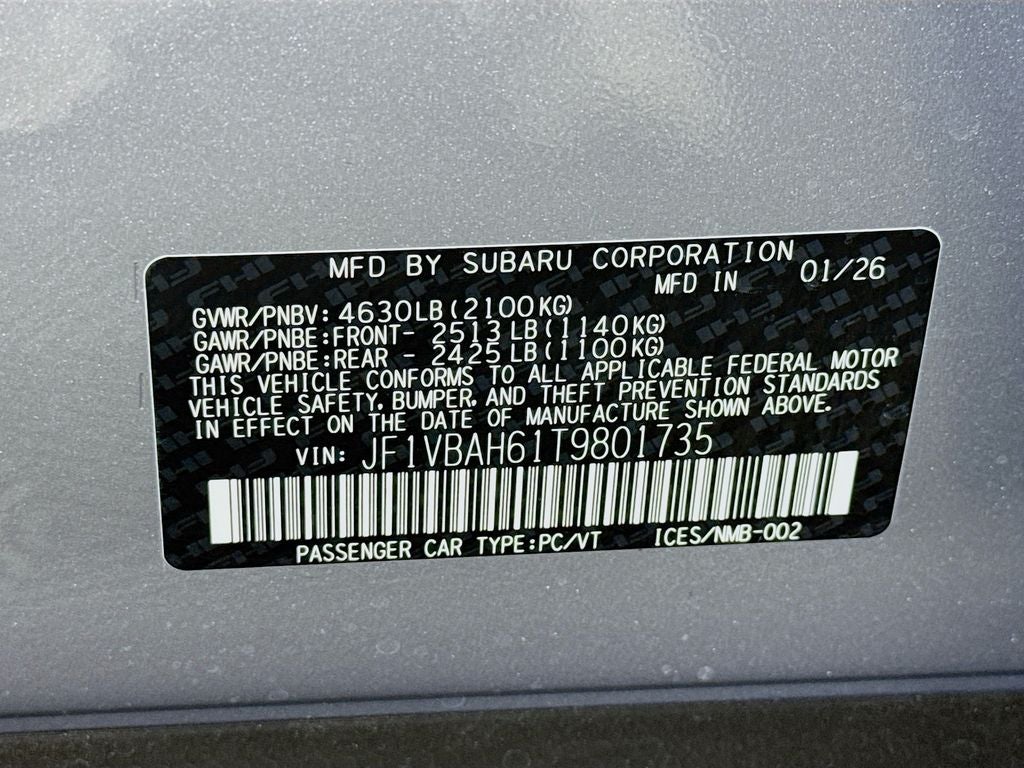 2026 Subaru WRX Premium