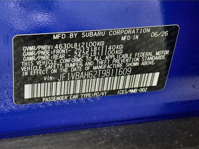 2026 Subaru WRX Premium