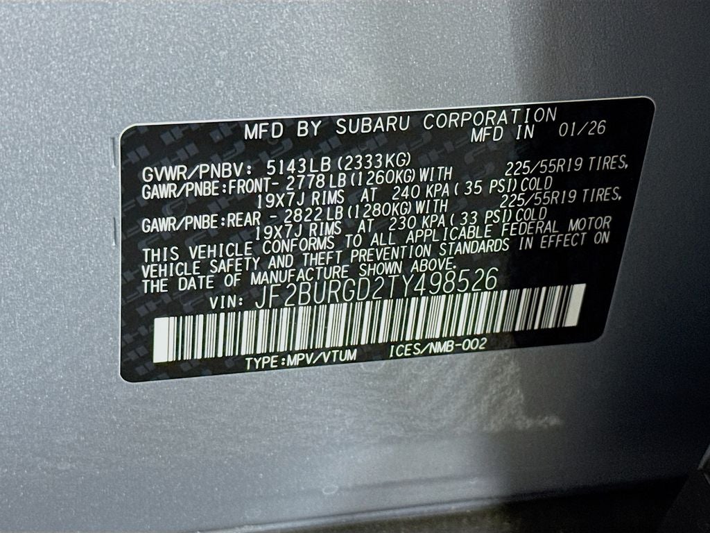 2026 Subaru Outback Limited XT