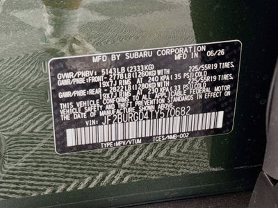 2026 Subaru Outback Limited XT