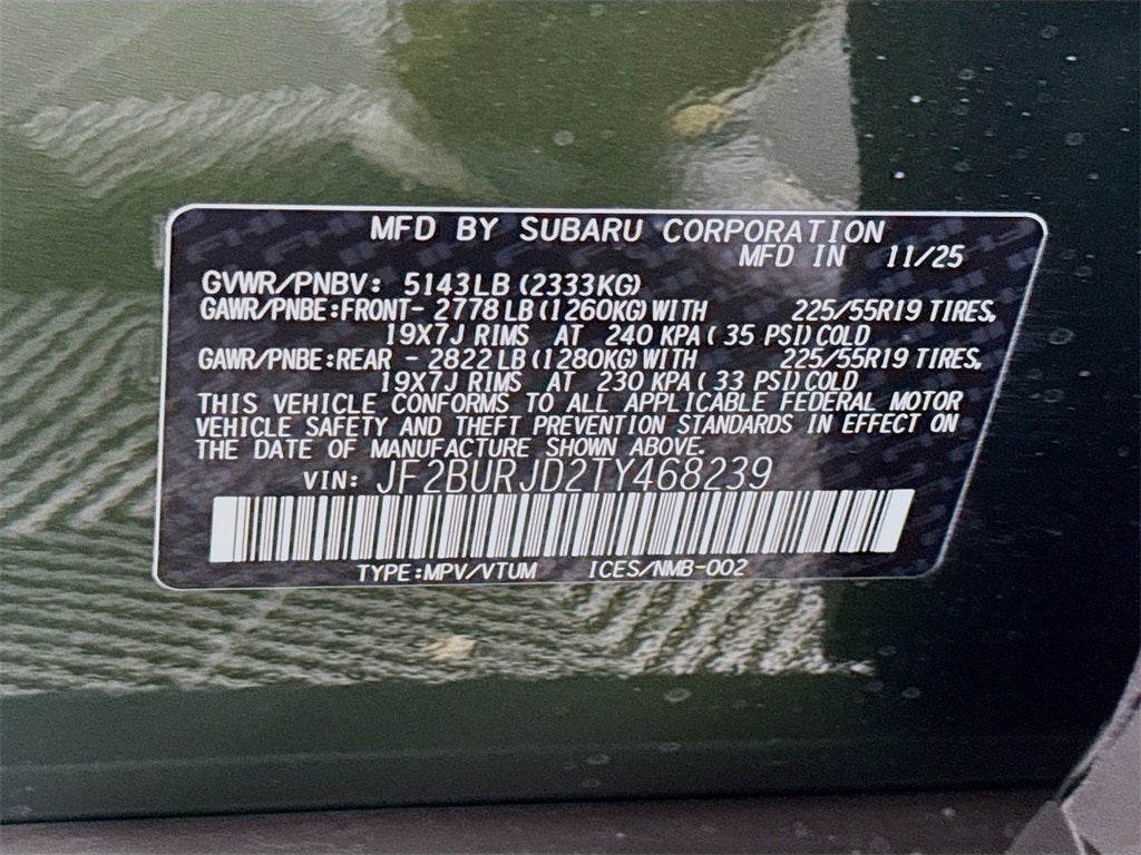 2026 Subaru Outback Touring XT