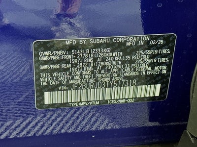 2026 Subaru Outback Touring XT