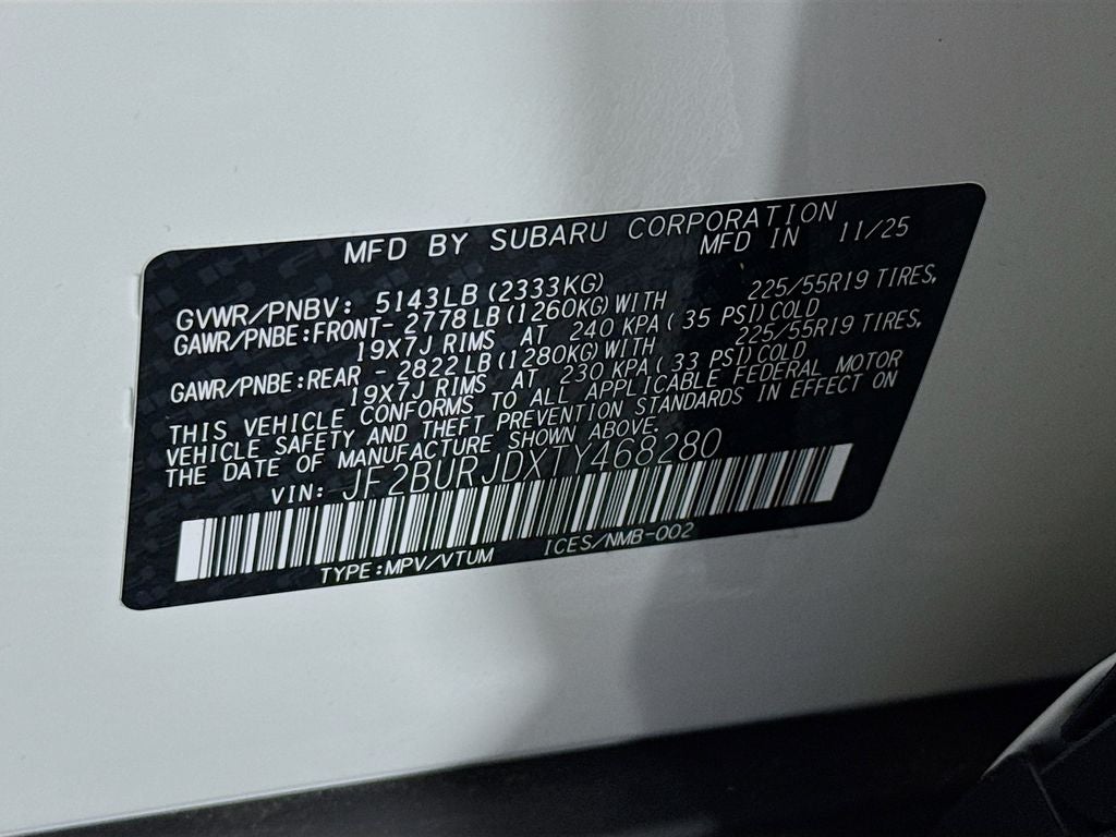 2026 Subaru Outback Touring XT