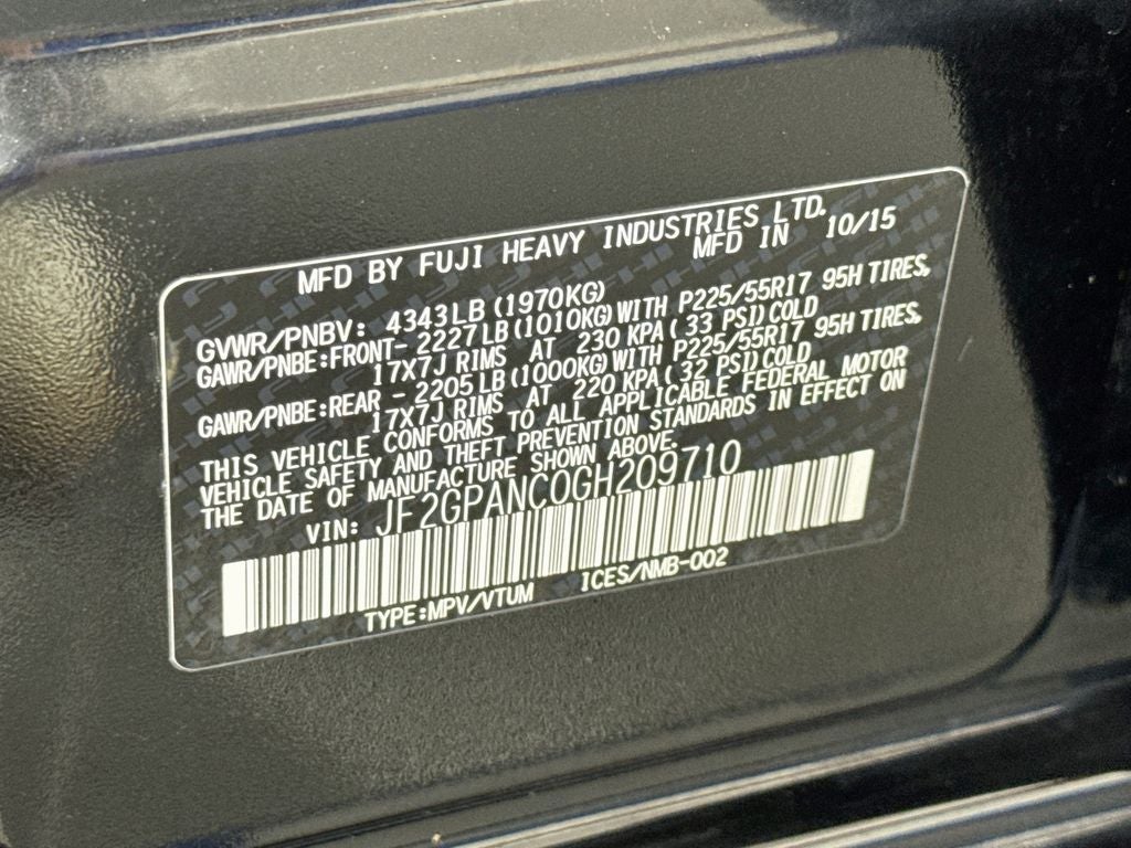 2016 Subaru Crosstrek 2.0i Limited