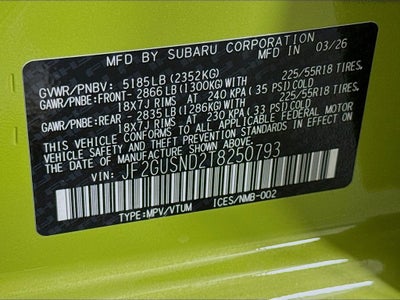 2026 Subaru Crosstrek Hybrid Limited