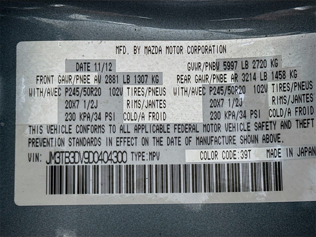 2013 Mazda Mazda CX-9 Grand Touring