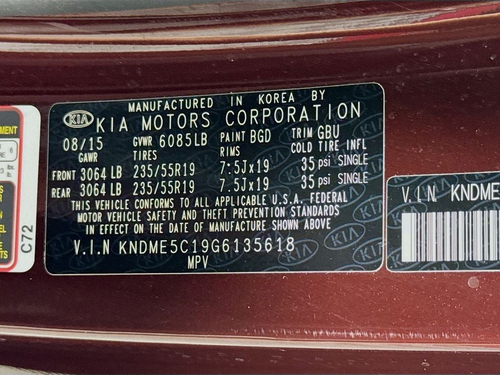 2016 Kia Sedona SXL Luxury